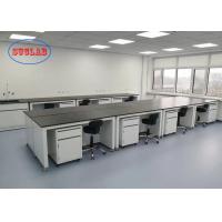 China Customized Mobile Laboratory Table With White Movable Cabinet In College Lab Usage factory