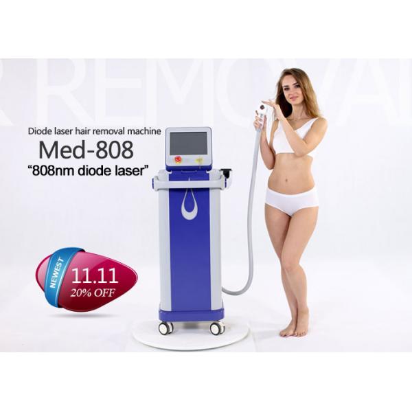 Quality Pain Free 808nm Diode Laser Hair Removal Machine With Germany Laser Bars for sale