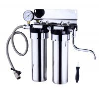 China Stainless Steel Countertop Water Filter 2 Stage , 5L / Minute Flow Rate Ss Water Filter factory