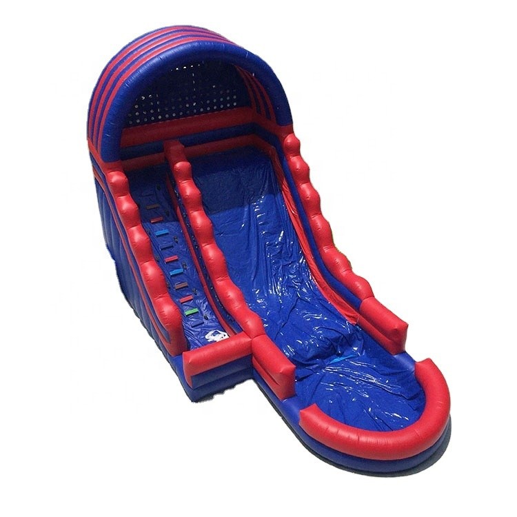 China OEM Plato Inflatable Swimming Pool Water Slides Red And Blue Blow Up Waterslides factory