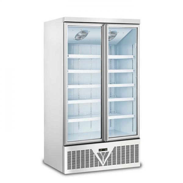 Quality 2 Door 1060W 1000L Convenience Store Display Cooler for sale