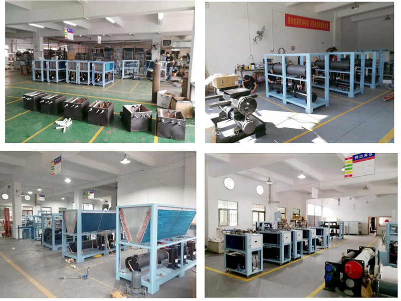 China 250KW 100HP industrial air cooled screw water chiller factory