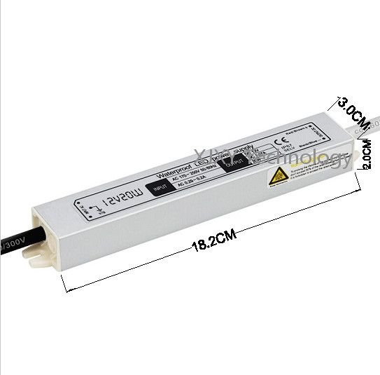 Quality 12V 20W LED Drivers Power Supply IP67 For Lightbox Light Strip Signboard for sale