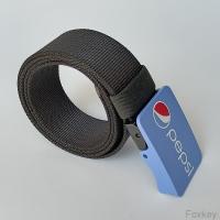 Quality Souvenir Plastic POM Belt Buckle Adjustable Midsize With Nylon Webbing Logo Print for sale