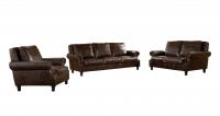 China Retro Vintage Dark Brown Leather Sofa Set ,Top Full Grain Leather Sofa For Home factory