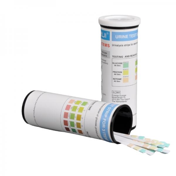 Quality Medical Diagnostic Urine Analysis Test Strips 3 Items With CE ISO Certificate for sale