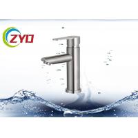 China Silver Color One Handle Kitchen Faucet , Reliable Wall Mount Kitchen Sink Faucet for sale