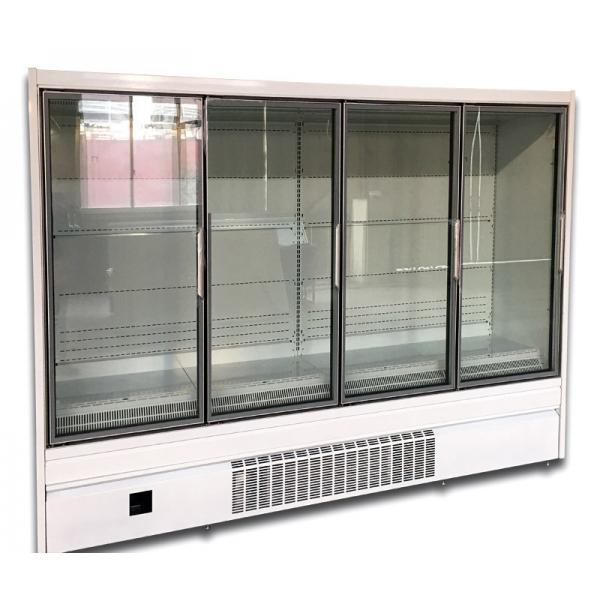 Quality Upright Glass Door Multideck Cooler With 4 Doors Plug In Type UC-4D for sale