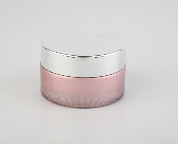Quality 30g 50g Custom Round Cosmetic Jars Glass Cream Jars Skincare And Makeup Packaging OEM for sale