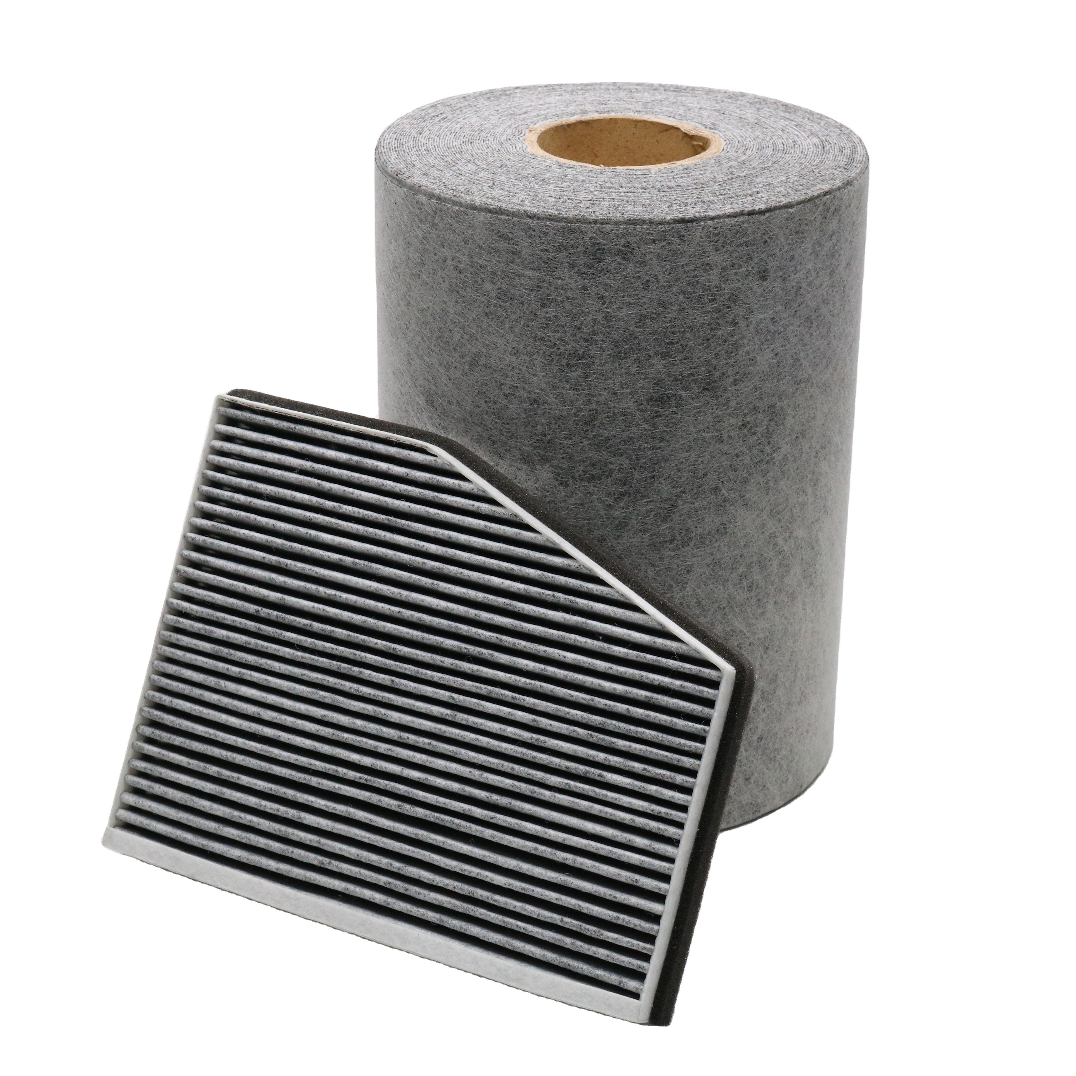 China PP Cloth Activated Carbon HVAC Filter Media Roll For Auto Cabin Air Filter factory