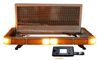 China Led warning lightbar with Led message display board , can shows English words , pictures LCD8000 factory