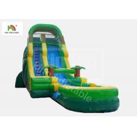 Quality 12 Stair Inflatable Water Slip And Slide With Pool PVC Tarpaulin EN14960 for sale
