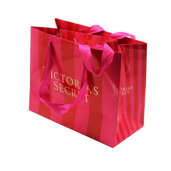 Quality Custom Boutique Paper Gift Bags Packaging With Gold Foil Stamping Logo Suppliers for sale