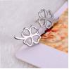 China Fashion Korea Style Jewelry 925 Silver Plated Four Leaf Clover Flower Stud Earrings (EESTUD07) factory