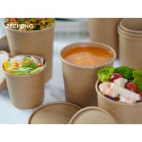 Quality Disposable Custom Printing Salad Paper Bowl With Lid For Takeaway for sale
