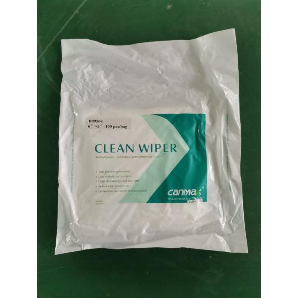 Quality Non Steriled Cleanroom 6X6 Inch Microfiber Wiper 100pcs / Pack for sale