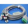 China TP3008 Electrode Lead Wires , ECG Leads And Electrodes Green 11 - Pin Connector factory