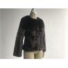 China Warm Womens Brown Faux Fur Jacket , Collarless Chubby Short Coat TWS019919 factory