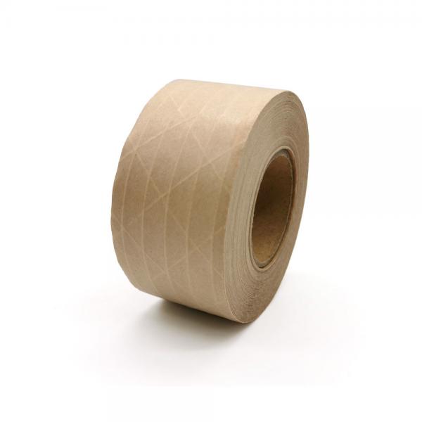 Quality Water Activated 120um Reinforced Kraft Paper Tape For Carton Sealing for sale