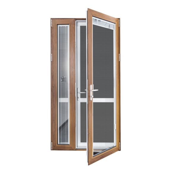 Quality Apartment Aluminium Casement Doors Double Sided With Fiberglass Flyscreen for sale