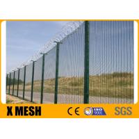Quality 4mm Wire Anti Climb Mesh Fence 10.5ga Green Powder Coated for sale