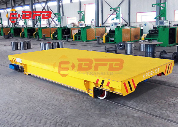 Quality Large Table Battery Powered Carts Industrial Transfer, Flexible Motorized Transfer Trolley On Rail Roads for sale