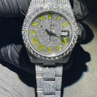 China Handmade Setting VVS Moissanite Diamond Hip Hop Mechanical Diamond Watch factory