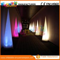 China 3m Height Oxford Inflatable LED Lighting Cone For Event / Party Decoration factory