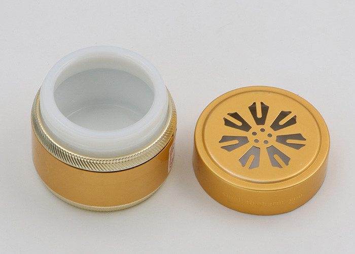 China Gel Air Freshener Glass Cosmetic Jars And Lids Hollowed Out 50ml Eco Friendly factory