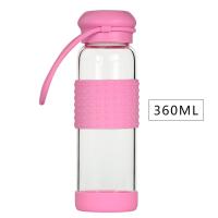 Quality 360ML Glass Water Bottle High Borosilicate Glass Drinking Cup Travel Mug With for sale