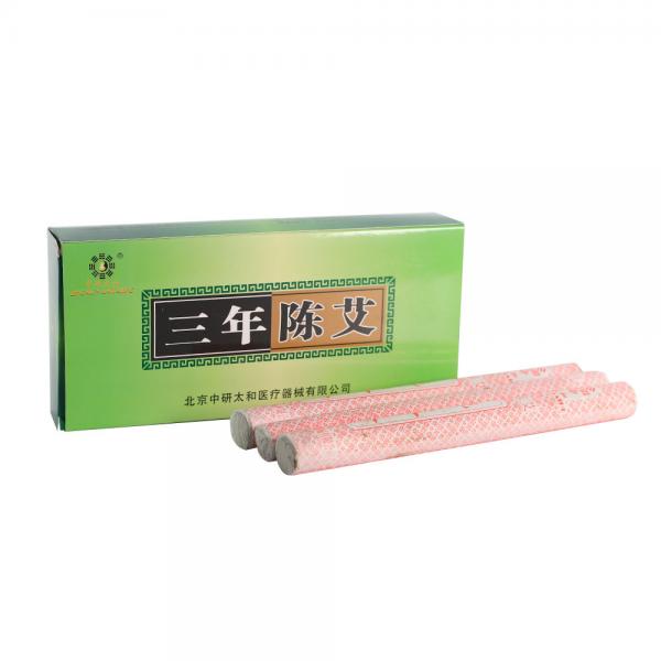 Quality 10pcs ZhongYan Taihe Pure Moxa Rolls Acupressure Chinese 3 Years Mugwort for sale