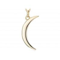 China 21mm Length Gold Crescent Moon Necklace , Female Empowerment Necklace ODM factory