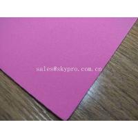 China 1mm Thick High Elastic Pink SBR Thin Neoprene Fabric EVA with Polyester Jersey Coating Rubber Sheet for sale