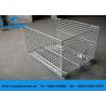 China Stackable Detachable Wire Mesh Storage Cages , 50 * 50 Grinding Metal Storage Cage factory