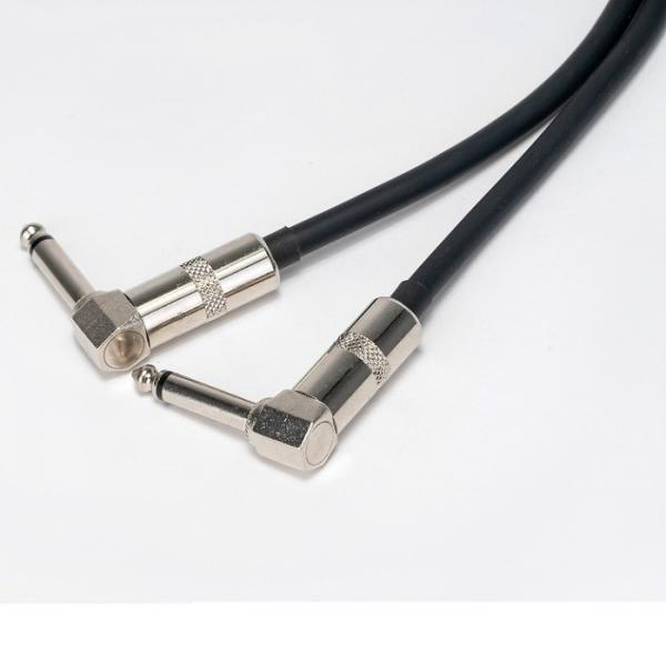 Quality 2 Pcs Pack 6.35mm Low Profile Guitar Cable Right Angle To Straight for sale