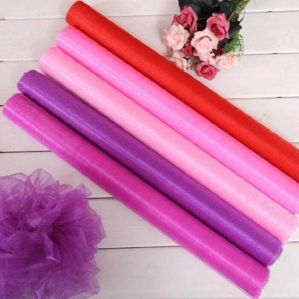 Quality High Density Soft Silk Organza Fabric 100cm 150cm Wedding Decoration Tulle Roll for sale