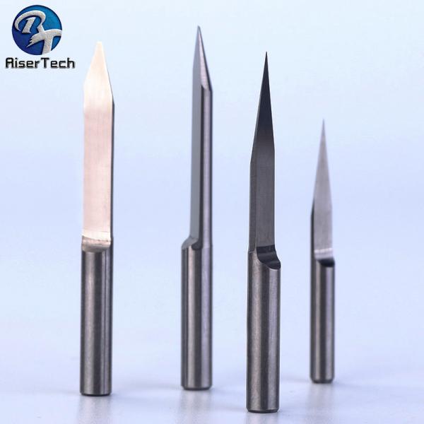 Quality 3.175-16mm Tungsten Steel And Cobalt Alloy Plastic Router Bits With V Shape for sale