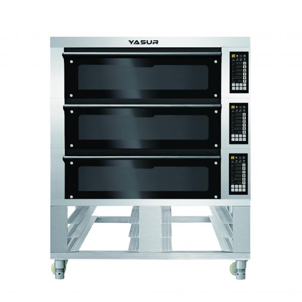Quality Yasur Electric 3 Deck 6 Tray Oven For 40X60cm Tray, 11Kw For Bread Cakes Cookie And Pizza Baking for sale