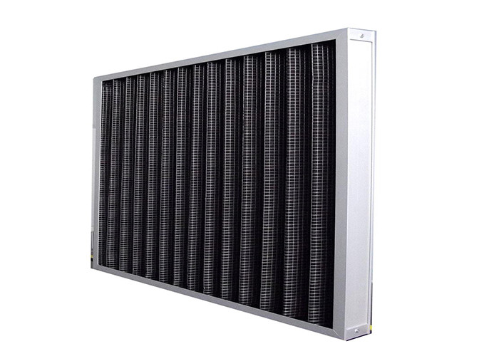 China 99% 0.3um Activated Carbon Panel Filter GI Frame 20×20×2 Inch for sale