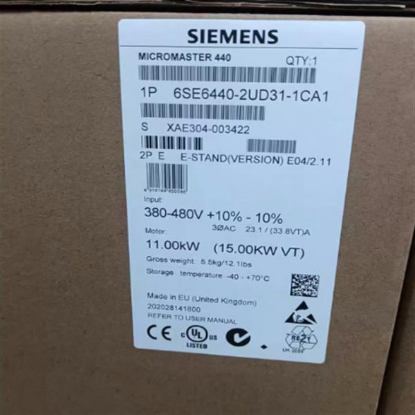 Quality MM440 Siemens 6SE6440-2UD31-1CA1 Frequency Converter 15kW Second Moment for sale
