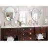 China Economical Silver Framed Bathroom Mirrors , Wall Mounted Contemporary Silver Glass Mirror factory