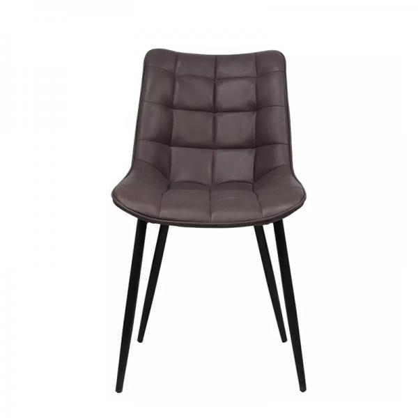 Quality Comfortable Cushion PU Dining Chair Metal Frame Customized Color for sale