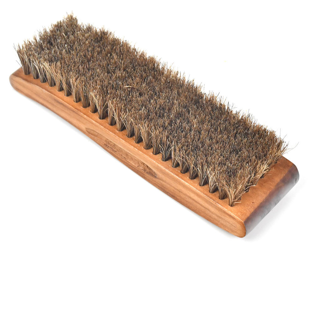 China Polish Shoe Horsehair Wooden Cleaning Brush 16*4.5*1.5cm factory