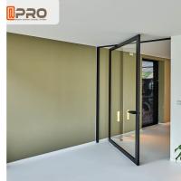 China Double Tempered Glazed Middle Swing Pivot Door / Thermal Break Aluminum Profile Doors factory