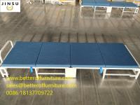 China Office Folding Bed Steel Tube Frame With Cushion Sponge Roll Away Wheels Can Moveable factory