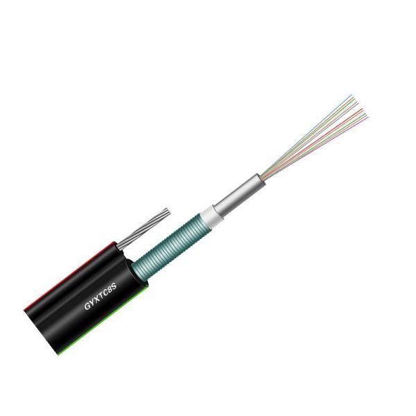 Quality GYXTC8S Self - Support Outdoor Armoured Fiber Optic Cable 12 Core Figure 8 Type for sale