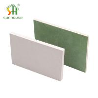 China 4x8 Water Resistant Plasterboard Moisture Resistant Sheetrock 15mm Gypsum Board For Drywall factory