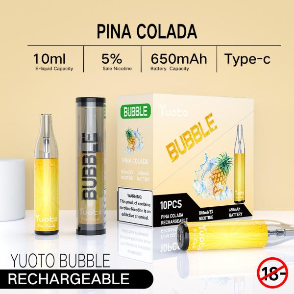 Quality Type C Chargeable Yuoto Bubbles , 4500puff Dispossble Ecigratetes Vape for sale