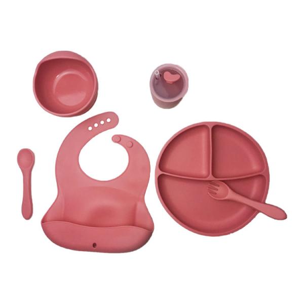 Quality Modern Silicone Baby Feeding Set Bib And Plate Customized CPSIA CSPA Standard for sale