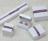 China Fashion PU Paper Plastic Jewelry Gift Box With Bow Customized factory